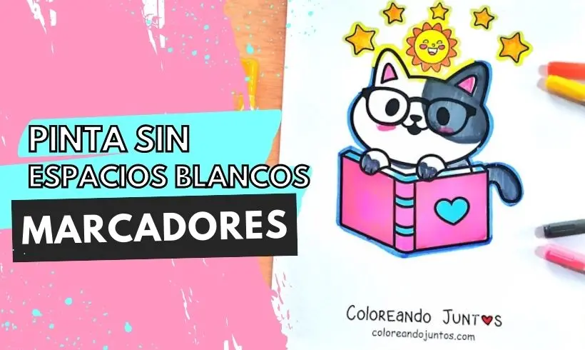 Color plano con marcadores