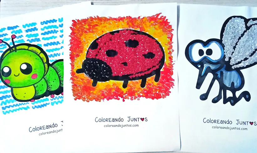 Dibujos de insectos coloreados por Coloreando Juntos