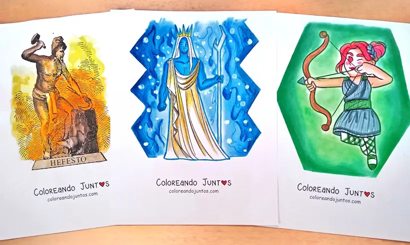 Dibujos de los dioses griegos coloreados por Coloreando Juntos