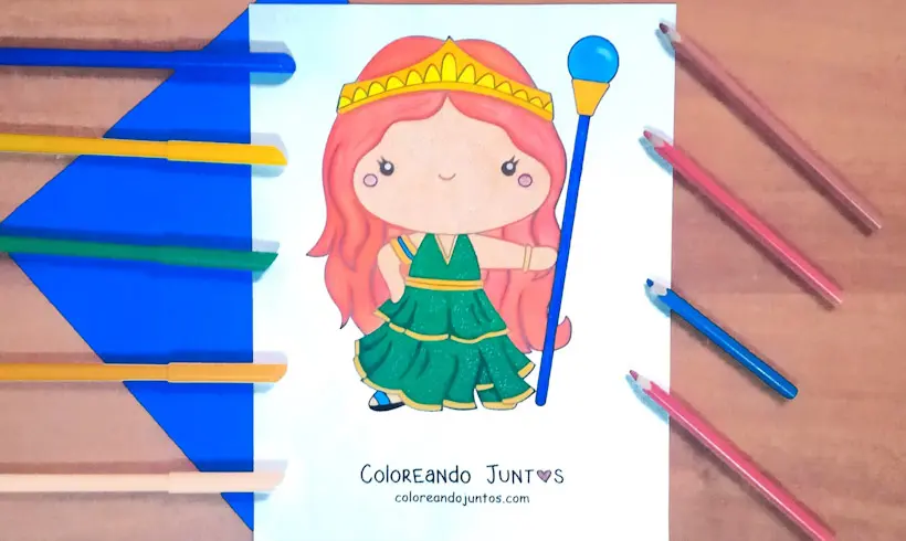Dibujo de la diosa Hera coloreada por Coloreando Juntos