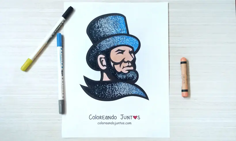 Dibujo de Abraham Lincoln coloreado por Coloreando Juntos