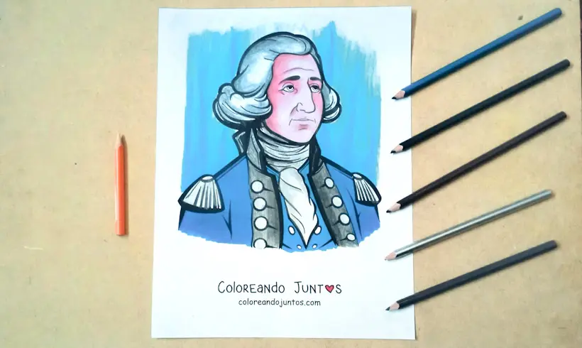 Dibujo de George Washington coloreado por Coloreando Juntos