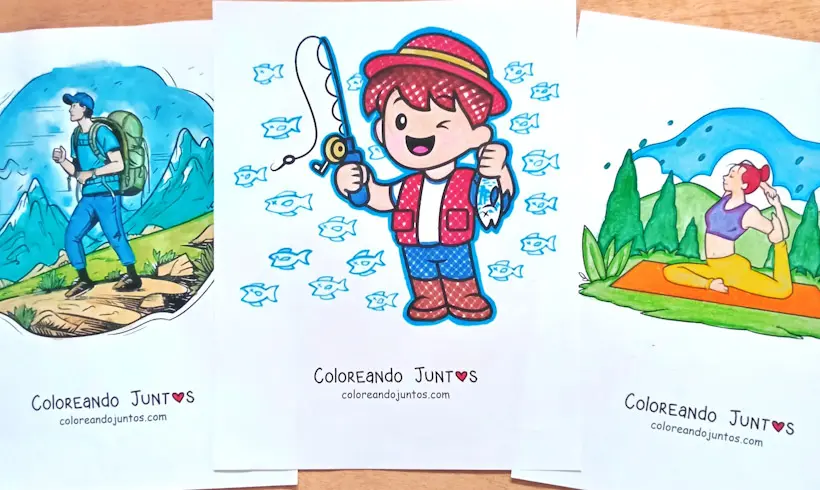 Dibujos de actividades recreativas coloreadas por Coloreando Juntos