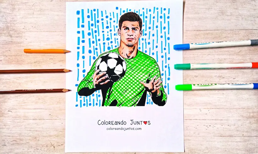 Dibujo de Cristiano Ronaldo coloreado por Coloreando Juntos