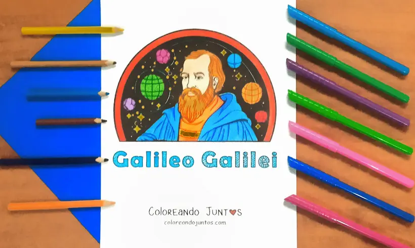 Dibujo de Galileo Galilei coloreado por Coloreando Juntos