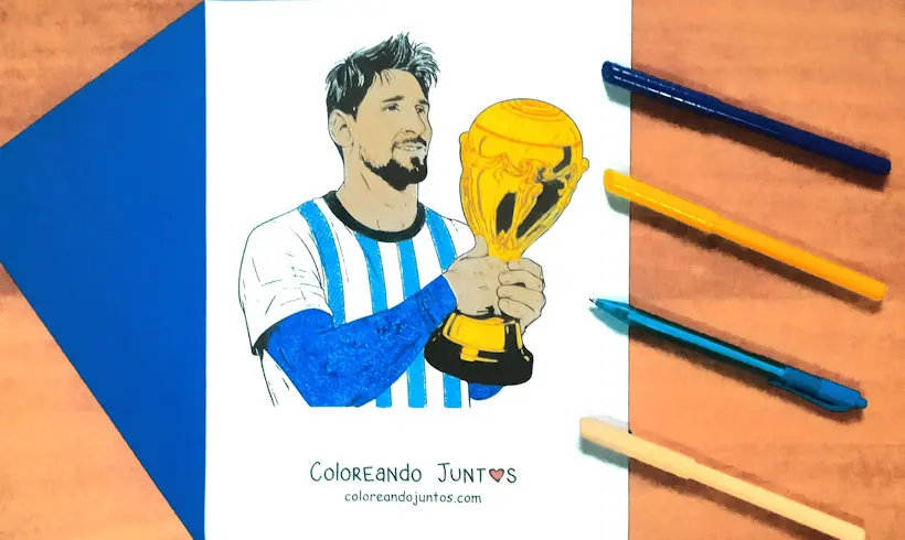 Dibujo de Lionel Messi coloreado por Coloreando Juntos