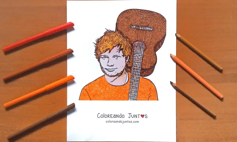 Dibujo de Ed Sheeran coloreado por Coloreando Juntos
