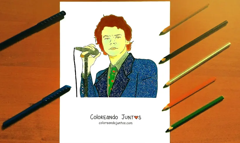 Dibujo de Harry Styles coloreado por Coloreando Juntos