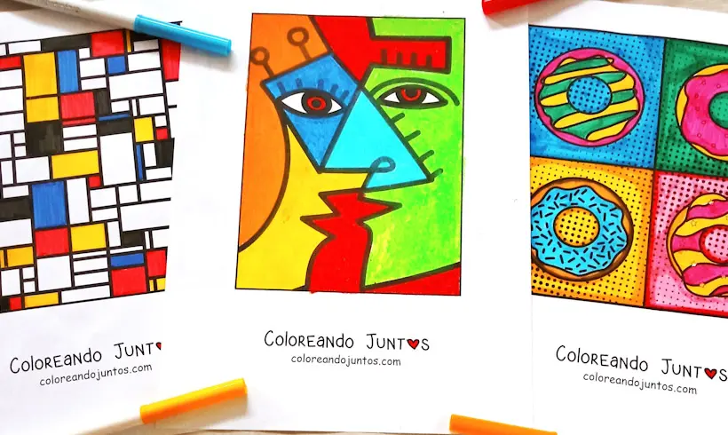 Dibujos de pintores famosos coloreados por Coloreando Juntos
